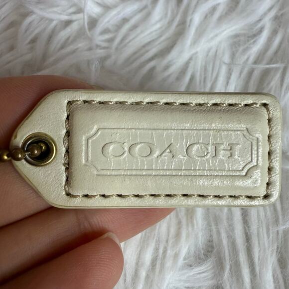 1.5" y2k COACH Vintage Fob Bag Charm Hang tag Hangtag - Picture 1 of 2